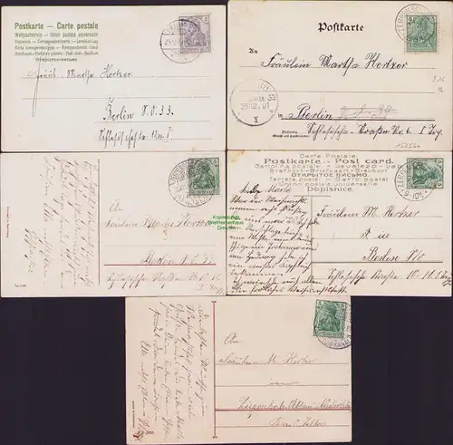 152560 5 AK Berlin Fröhliche Weihnachten Christkind Engel 1901