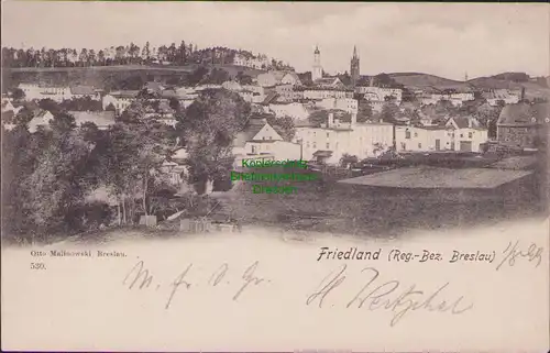 152506 AK Friedland Reg.-Bez. Breslau Wüstegiersdorf 1899