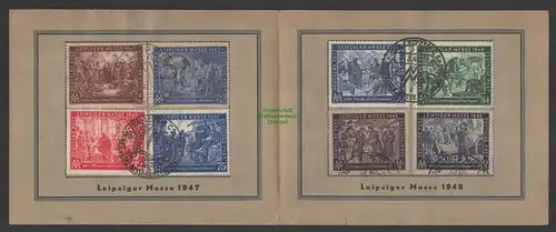 B-14645 Alliierte Besetzung Leipziger Messe 1947 SBZ 1948 Gedenkblatt Faltblatt