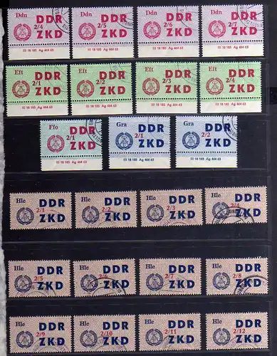 S128 DDR Dienst Ausgabe C ZKD C 31 - 45 ungültig gestempelt komplett 84 Werte