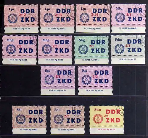 S128 DDR Dienst Ausgabe C ZKD C 31 - 45 ungültig gestempelt komplett 84 Werte