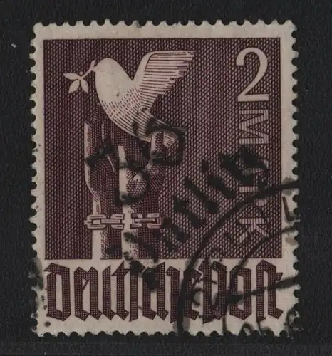 h6668 SBZ Handstempel Bezirk 36 Putlitz 2.- Mark Taube gestempelt gepr. BPP