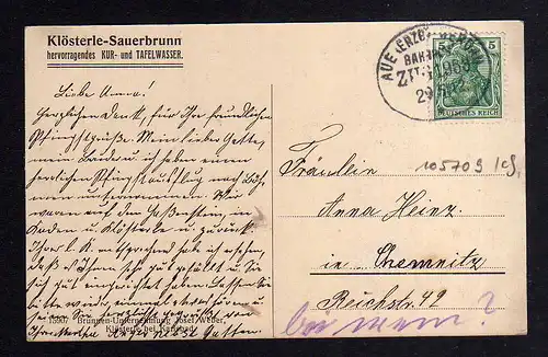 105709 AK Klösterle Sauerbrunn 1912 Eingang zur Brunnen Anlage Kur- und Tafelwas