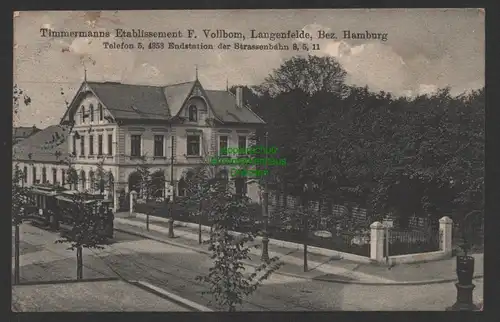 154480 AK Langenfelde Hamburg 1917 Timmermanns Etablissement F. Vollbom