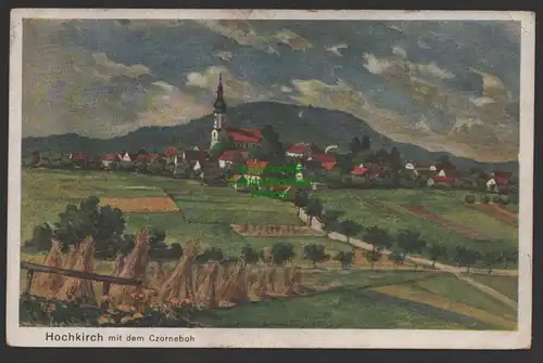154465 AK Hochkirch mit Czorneboh Künstlerkarte um 1920