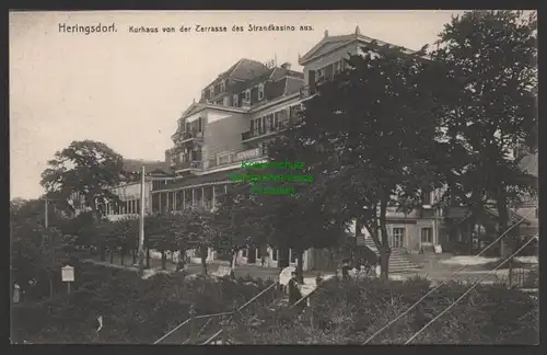 154421 AK Heringsdorf um 1910 Kurhaus von der terasse des Strandkasino aus