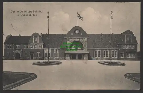 154419 AK Quakenbrück 1912 Der neue Haupt Bahnhof