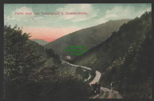 154411 AK Unterneubrunn nach dem Tannengrund 1908