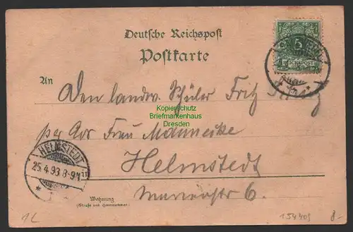 154409 AK Salzwedel Litho Amtsgericht 1898 Burg Albrecht des Bären Gymnasium