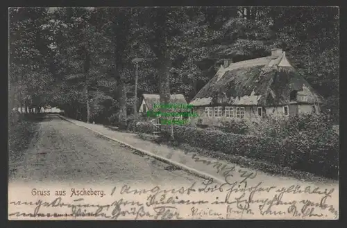 154376 AK Ascheberg Holstein 1904 bahnpost Kiel - Lübeck