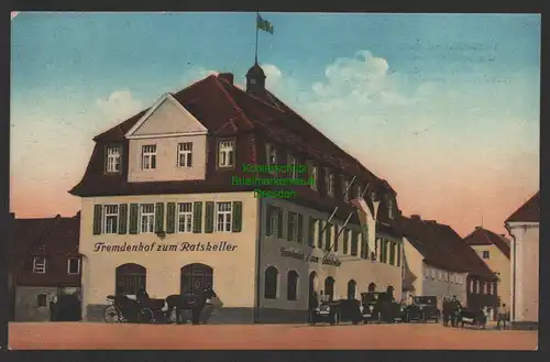 154299 AK Weißenberg  Amtsh. Löbau Fremdenhof zum Ratskeller 1928