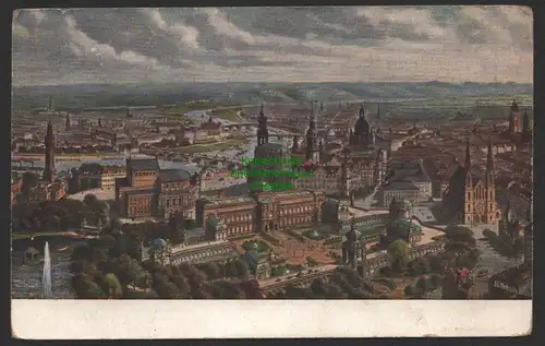 154270 AK Dresden 1908 Große Kunstausstellung Vogelperspektive