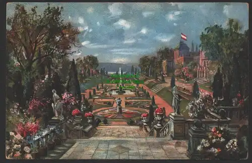 154267 AK Dresden Italienische Renaissance Internationale Gartenbau Ausstellung