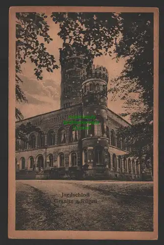 154258 AK Jagdschloss Granitz auf Rügen 1919 Bahnpost Dresden - Bischofswerda -