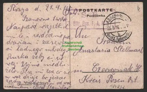 154232 AK Russische Typen Rosya Feldpost Polen 1916