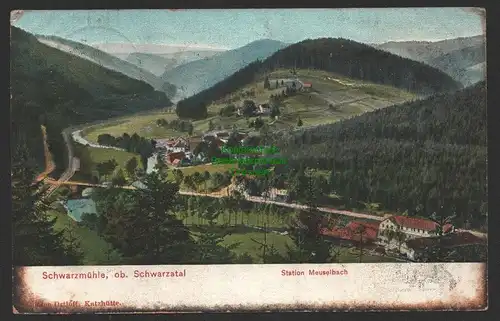 154161 AK Schwarzmühle ob. Schwarzatal Station Meuselbach 1910