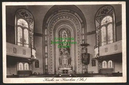 142754 AK Inneres der Kirche zu Kirschau Sa. 1943