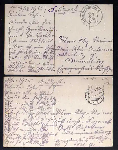 130054 2 AK Gemünden am Main Total Feldpost 1915