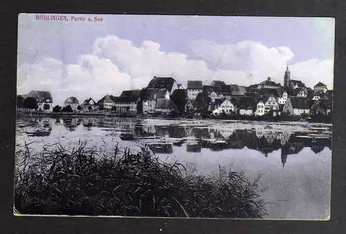 130031 AK Böblingen Partie am See 1918