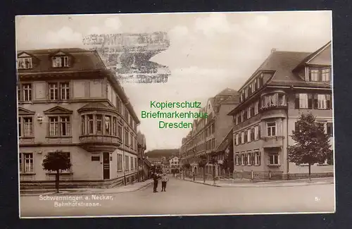 130109 AK Schwenningen am Neckar 1933 Fotokarte Bahnhofstrasse