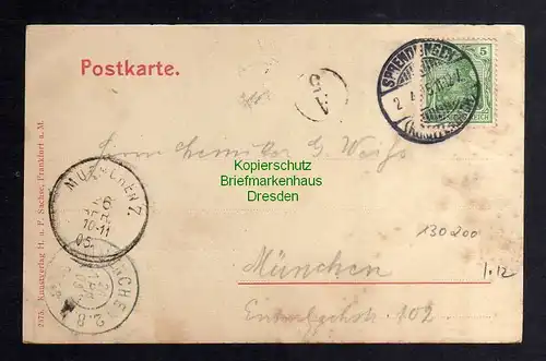 130200 AK Restauration Forsthaus Gehspitze Neu Isenburg Frankfurter Wald 1905