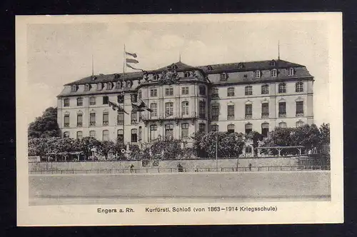 130206 AK Engers a. Rh. Neuwied 1927 Kurfürstl. Schloss  Kriegsschule