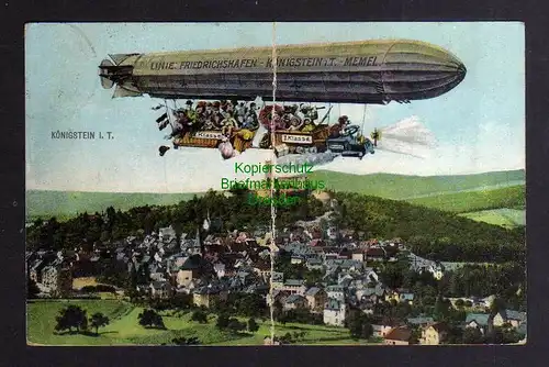 130194 AK Königstein im Taunus 1910 Zeppelin Friedrichshafen - Memel