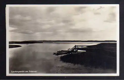 130025 AK Federsee bei Bad Buchau 1935 Landungsstelle Fotokarte