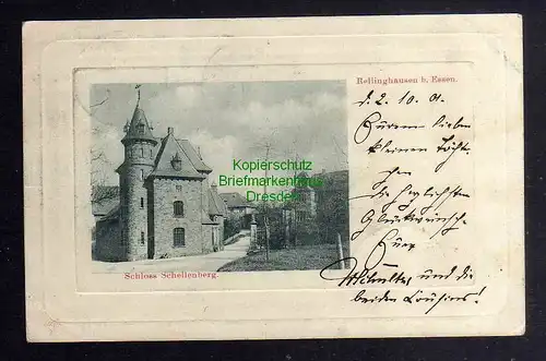 128485 AK Rellinghausen bei Essen 1901 Schloss Schellenberg