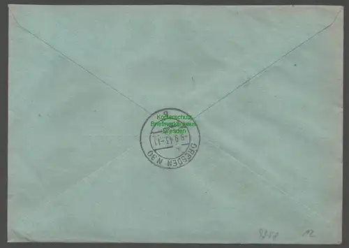 B9358 R-Brief Gebr. Hörmann A.-G. Gießen 1  1943 Conrad Bender II. Hefe- und Süß