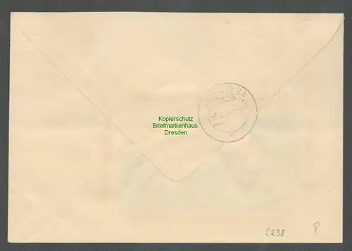 B5238 DDR ZKD Brief 1967 Berlin VEB INEX Industrieanlagen Export n. Leipzig