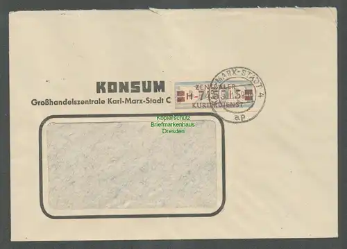 B5202 DDR ZKD B 21 H Brief Konsum Karl-Marx-Stadt nach Pirna 1959 nach Pirna