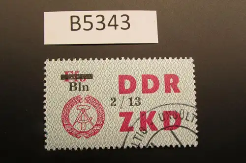 B5343 DDR ZKD C 46 XIII Bln auf Ffo 2/13 ungültig gestempelt, v. Originalgummi