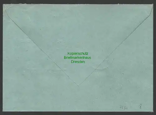 B7531 DDR ZKD Brief Aschersleben 1967 Aushändigung als gewöhnliche Postsendung
