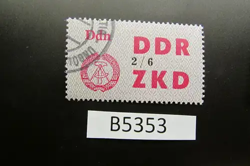 B5353 DDR ZKD C 48 VI Ddn 2/6 ungültig gestempelt, voller Originalgummi