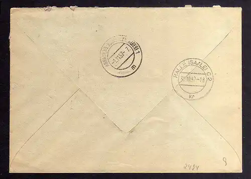 B2494 Brief DDR ZKD 15 8000 1957 Regierung Zentralreferat Chemie Halle Saale n.