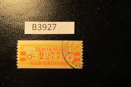 B3927 DDR ZKD B 19 I O ungültig gestempelt ND