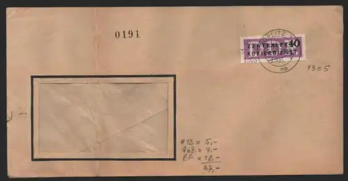 B14159 DDR ZKD Brief 1957 12 1305 Görlitz VEB Waggonbau an nach Oschatz