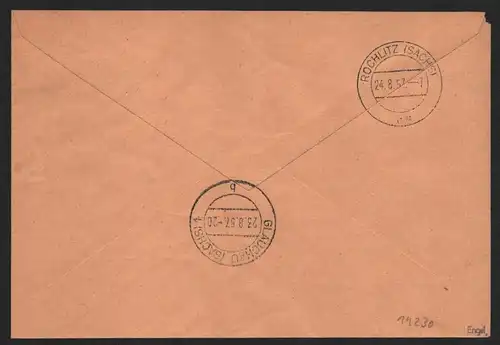 B14230 DDR ZKD Brief 1957 15 1507 Glauchau Rat des Kreises  an nach Rochlitz