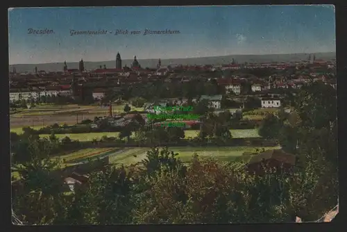 155064 AK Dresden 1918 Blick vom Bismarckturm