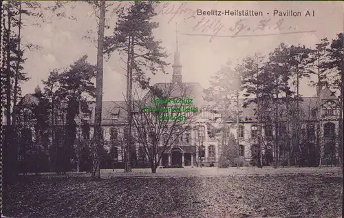 155936 AK Beelitz Heilstätten 1924 Pavillon A I