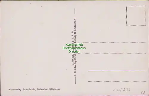 155933 AK Kölpinsee Loddin Usedom Luftbild Fliegeraufnahme Fotokarte um 1935