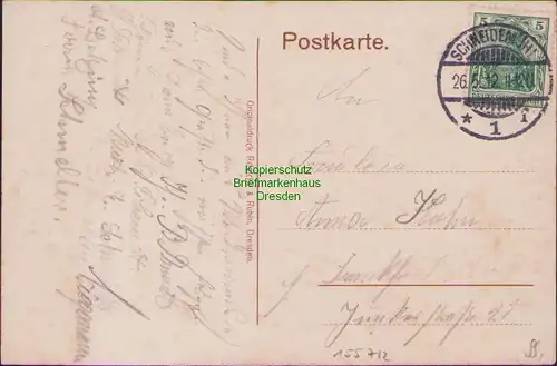 155712 AK Schneidemühl Pila 1912 Total mit Kirche von Mewes Höh