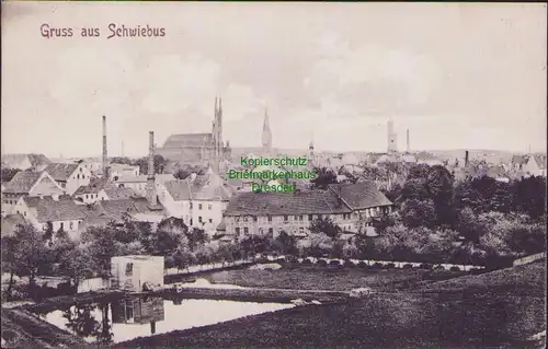 155981 AK Schwiebus 1911 Panorama Swiebodzin