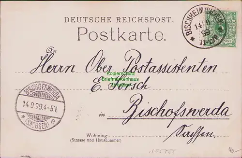 155755 AK Bischheim 1899 Schloss Forsthaus Gasthof Kühne Kirche