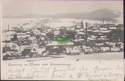 155808 AK Rumburg im Winter vom Johannisberge 1899 Rumburk