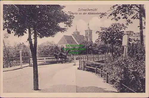 155824 AK Schneidemühl Pila 1913 Partie an der Küddowbrücke
