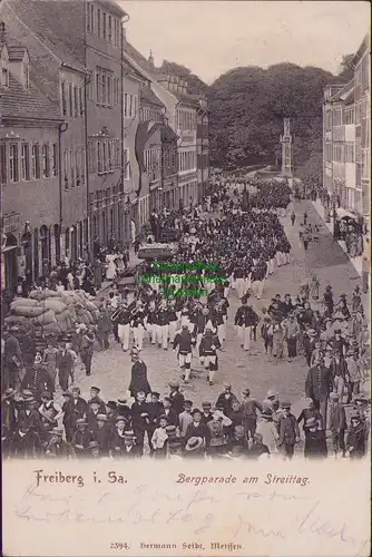 155838 AK Freiberg Sachs. 1901 Bergparade am Streittag