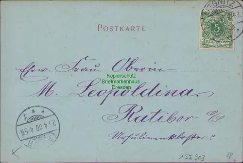 155903 AK Liegnitz Legnica Panorama Mondscheinkarte 1900