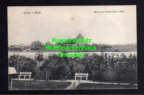 114570 AK Grube in Holstein Blick vom Paasch Eyler Platz 1907